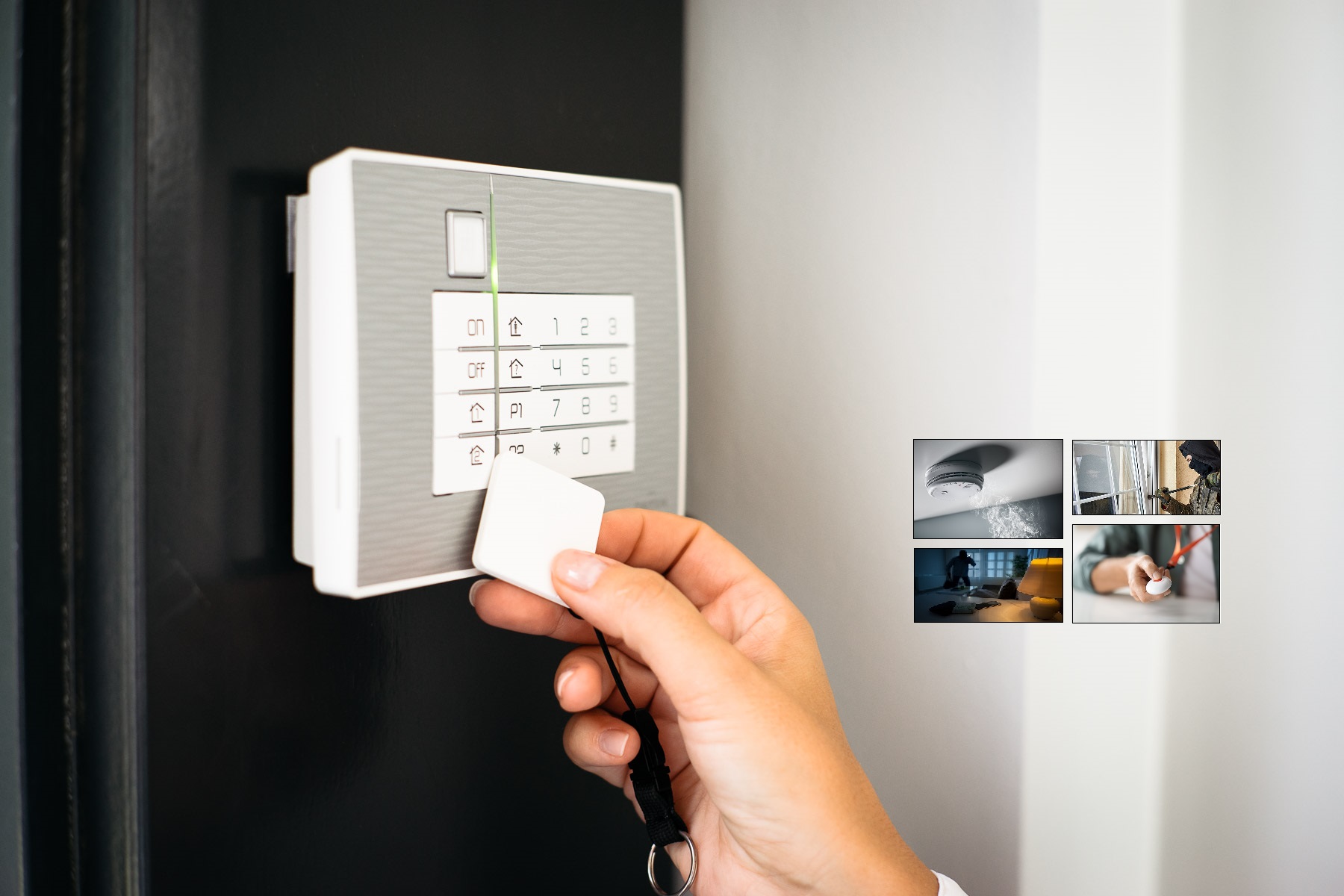 Brandmelder an einer Decke